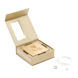 Shopping Tote Bags - FSC Bamboo Wireless Charging Pad with Dual Outputs