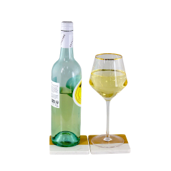 Name & Pin Badges - Gold Rim Wine Glass Set 400ml