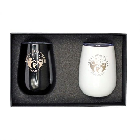 Name & Pin Badges - Neo Insulated Cup Giftset