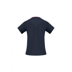 Hospitality - Ladies Contrast Crossover Scrubs Top