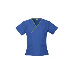 Hospitality - Ladies Contrast Crossover Scrubs Top