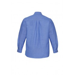 Men's Corporate Shirts - Mens Wrinkle Free Chambray Long Sleeve Shirt