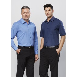 Men's Corporate Shirts - Mens Micro Check Short Sleeve Shirt
