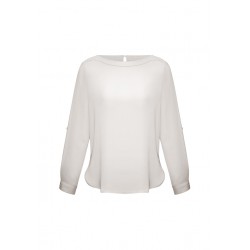 Ladies Corporate Shirts - Ladies Madison Boatneck Blouse