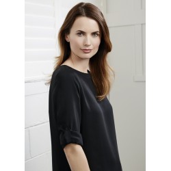 Ladies Corporate Shirts - Ladies Madison Boatneck Blouse