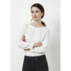 Ladies Corporate Shirts - Ladies Madison Boatneck Blouse