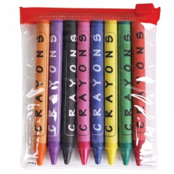 Corporate Stationary - Louvre Crayons in PVC Zipper Pouch