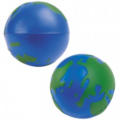 Stress Balls - 2 Colour World Globe Stress Reliever