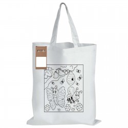 Tote & Calico Bags - Colouring Short Handle Cotton Bag & Pencils
