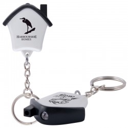 Torch Keyrings - Mini House Flashlight Keytag