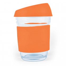 Reusable Coffee Cups - Glass - Vienna Coffee Cup / Silicone Lid 320ml
