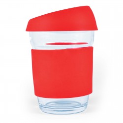 Reusable Coffee Cups - Glass - Vienna Coffee Cup / Silicone Lid 320ml