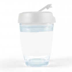 Reusable Coffee Cups - Glass - Vienna Coffee Cup / Flip Lid 320ml
