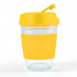 Reusable Coffee Cups - Glass - Vienna Coffee Cup / Flip Lid 320ml