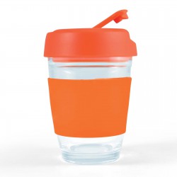 Reusable Coffee Cups - Glass - Vienna Coffee Cup / Flip Lid 320ml