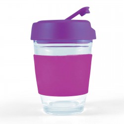 Reusable Coffee Cups - Glass - Vienna Coffee Cup / Flip Lid 320ml