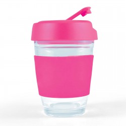 Reusable Coffee Cups - Glass - Vienna Coffee Cup / Flip Lid 320ml