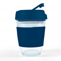 Reusable Coffee Cups - Glass - Vienna Coffee Cup / Flip Lid 320ml