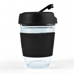 Reusable Coffee Cups - Glass - Vienna Coffee Cup / Flip Lid 320ml