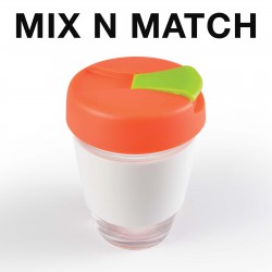 Reusable Coffee Cups - Glass - Vienna Coffee Cup / Flip Lid 320ml