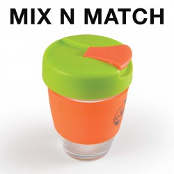 Reusable Coffee Cups - Glass - Vienna Coffee Cup / Flip Lid 320ml