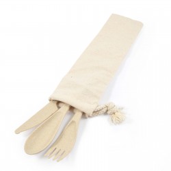 Homeware Products - Delish Eco Cutlery Set in Calico Pouch