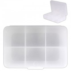 Personal Products - Clear Rectangular 6 Compartment Pill Box