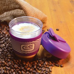 Reusable Coffee Cups - Kick Cup Crystal / Silicone Band 320ml