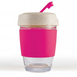 Reusable Coffee Cups - Glass - Vienna Eco Coffee Cup / Silicone Band 320ml