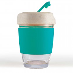 Reusable Coffee Cups - Glass - Vienna Eco Coffee Cup / Silicone Band 320ml