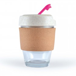 Reusable Coffee Cups - Glass - Vienna Eco Coffee Cup / Cork Band 320ml
