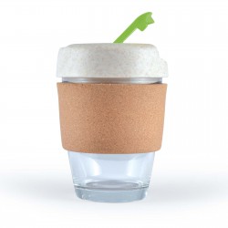 Reusable Coffee Cups - Glass - Vienna Eco Coffee Cup / Cork Band 320ml