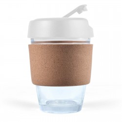 Reusable Coffee Cups - Glass - Vienna Coffee Cup / Cork Band 320ml