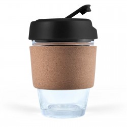 Reusable Coffee Cups - Glass - Vienna Coffee Cup / Cork Band 320ml