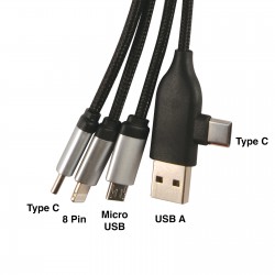 USB Hubs & Cables - Kinetic Round Glow Cable