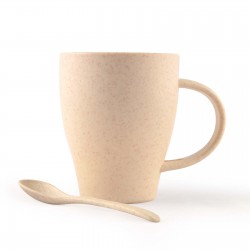 Reusable Coffee Cups - Avenue Wheat Fibre Cup and Spoon 330ml