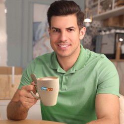 Reusable Coffee Cups - Avenue Wheat Fibre Cup and Spoon 330ml