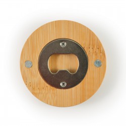 Bottle Openers - Discus Bamboo Bottle Opener Coaster