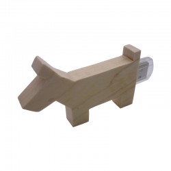 Wood & Bamboo Flash Drives - Wooden Dog Drive 4GB - 32GB