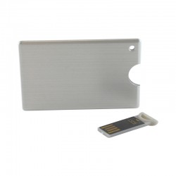 Credit Card Style USB Flash Drives - Alu Slide Credit Card Drive 4GB - 32GB