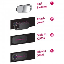 USB Accessories - WebCam Cover Channel Tablet -Plastic