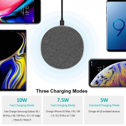 Phone & Tablet Chargers - Tweed Wireless Charger - Round