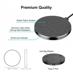 Phone & Tablet Chargers - Tweed Wireless Charger - Round
