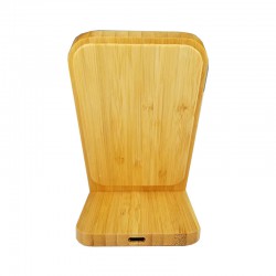 Phone & Tablet Chargers - Stirling Fast Wireless Charge Bamboo Stand