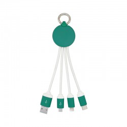 USB Hubs & Cables - Atesso 3n1 Light Up Charge Cable - Round