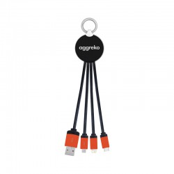 USB Hubs & Cables - Atesso 3n1 Light Up Charge Cable - Round