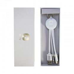 USB Hubs & Cables - Atesso 3n1 Light Up Charge Cable - Round