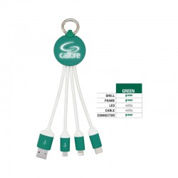 USB Hubs & Cables - Atesso 3n1 Light Up Charge Cable - Round