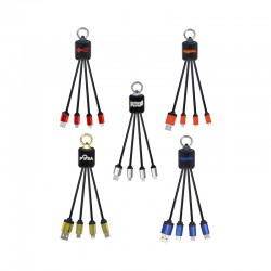 USB Hubs & Cables - Atesso 3n1 Light Up Charge Cable - Rectangle
