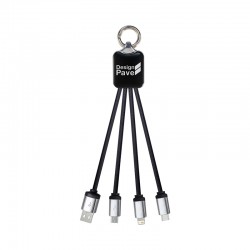 USB Hubs & Cables - Atesso 3n1 Light Up Charge Cable - Rectangle